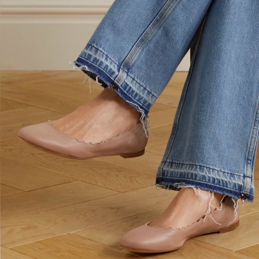 Used Chloe Lauren Leather Ballet Flats - Size 37